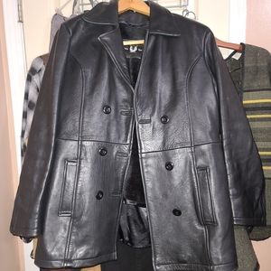 Leather genuine jacket